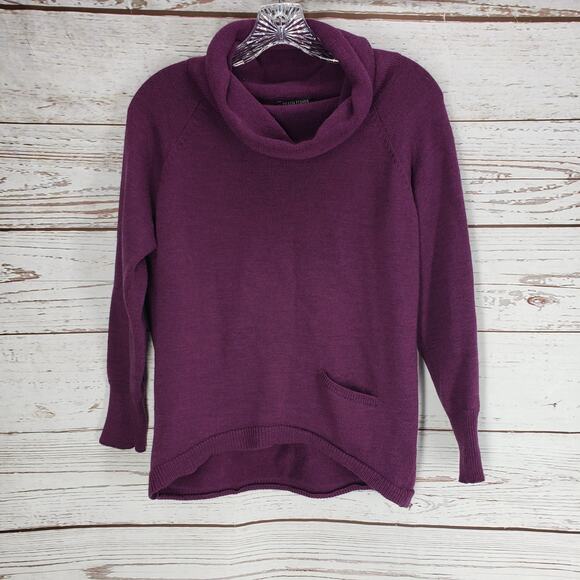 Eileen Fisher Women's 100%Merino Wool Purple Knit Sweater Size PP - Picture 1 of 12